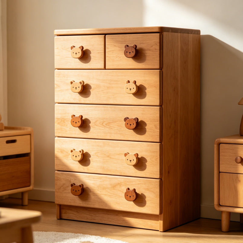 Solid Wood Kids Dresser with Drawers